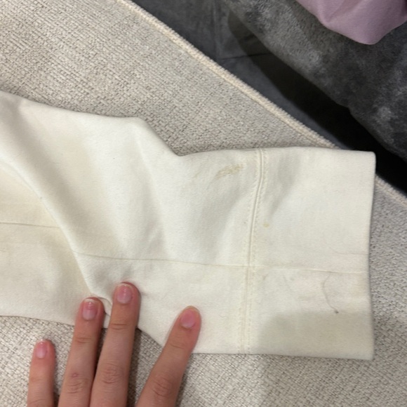 White House Black Market Cream Leather Jacket - Picture 6 of 10